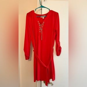 Micheal Kors fitted dress with chain closure, NWT